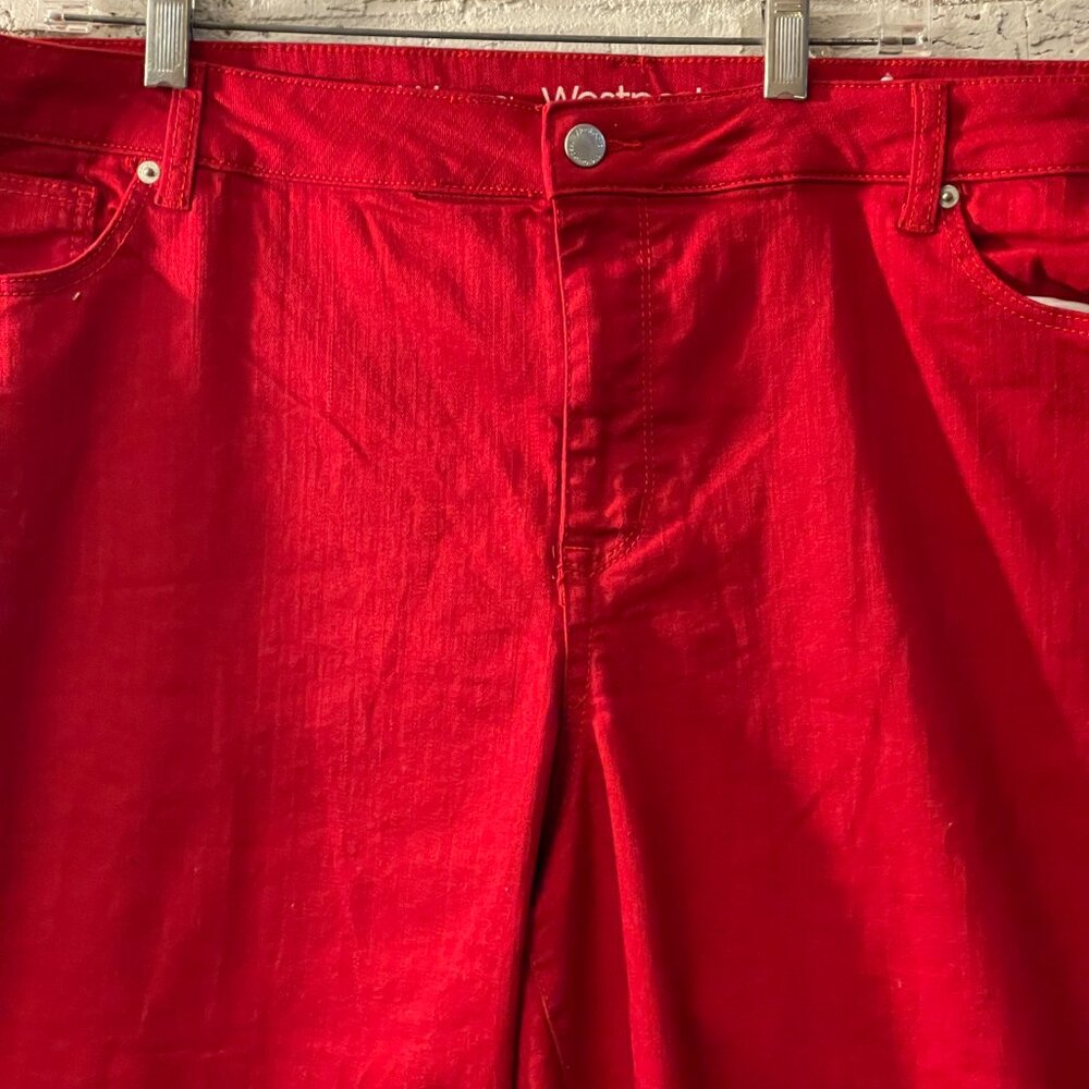 Westport Signature Fit Capri Pants - Bold Red (Size 24W) - Picture 2 of 11